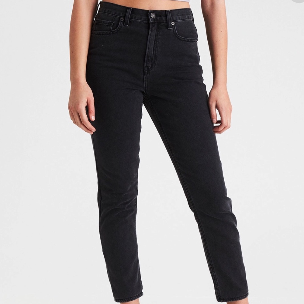 American eagle black mom jeans